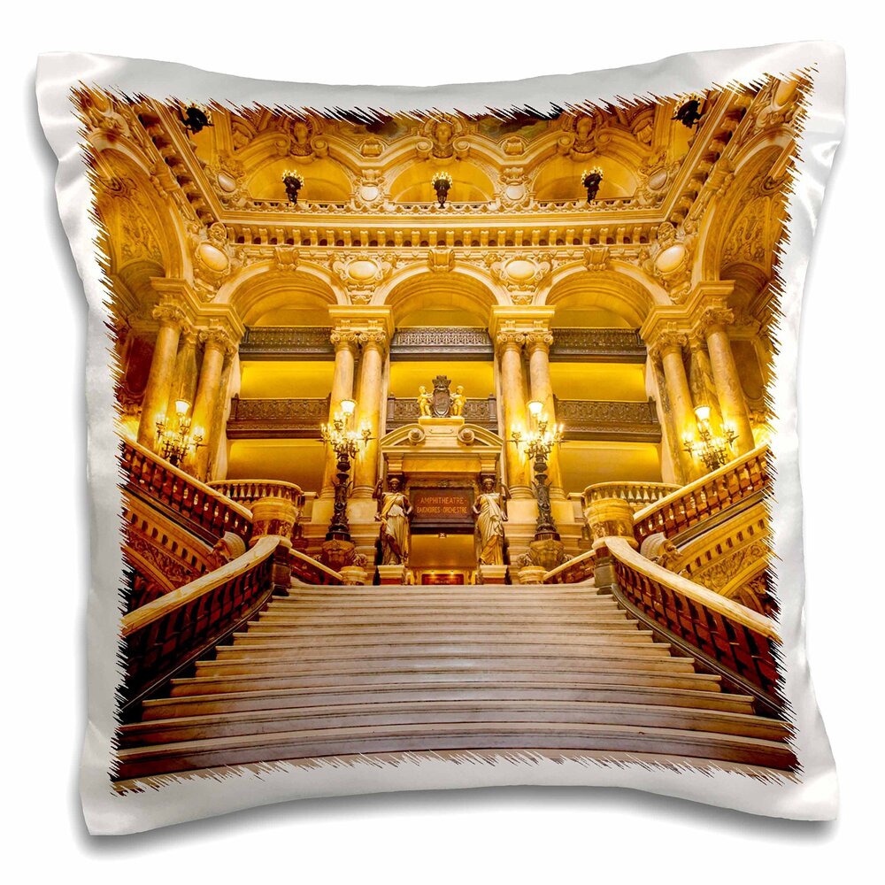 3509 Ornate Entrance to The Opera House Palais Garnier in Paris Throw